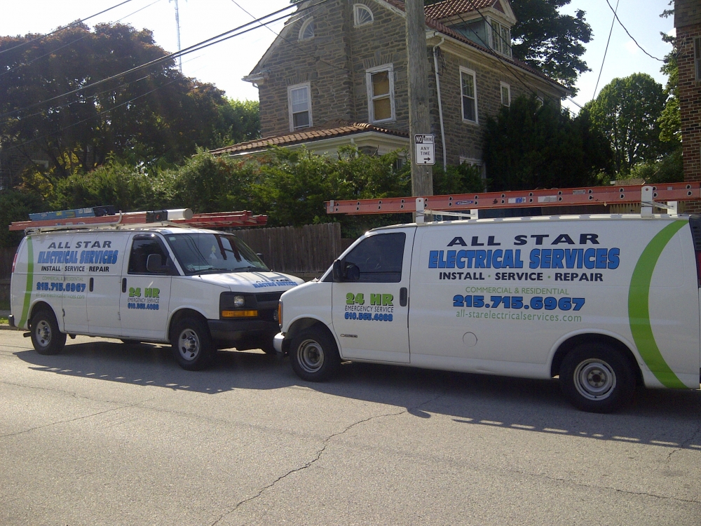 Two All Star Electrical Services, LLC vans