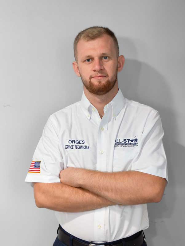 Portrait of Orges, a service technician for All Star Electrical Services, LLC